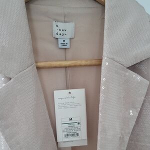 A New Day Blush Sequin Blazer